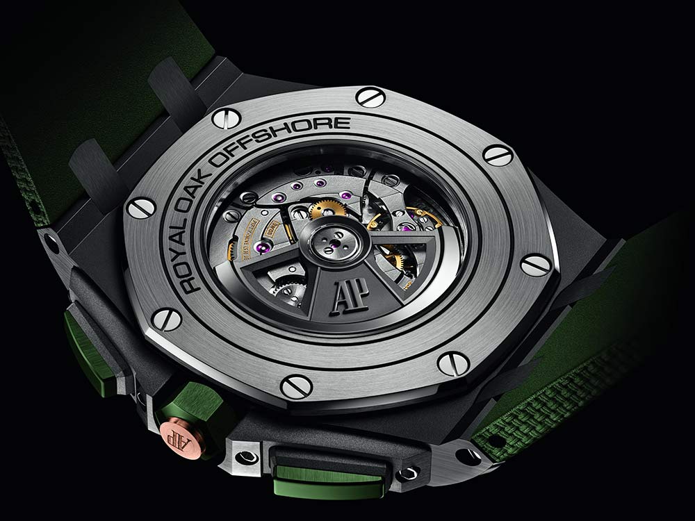 audemars piguet royal oak offshore smoked dial caseback