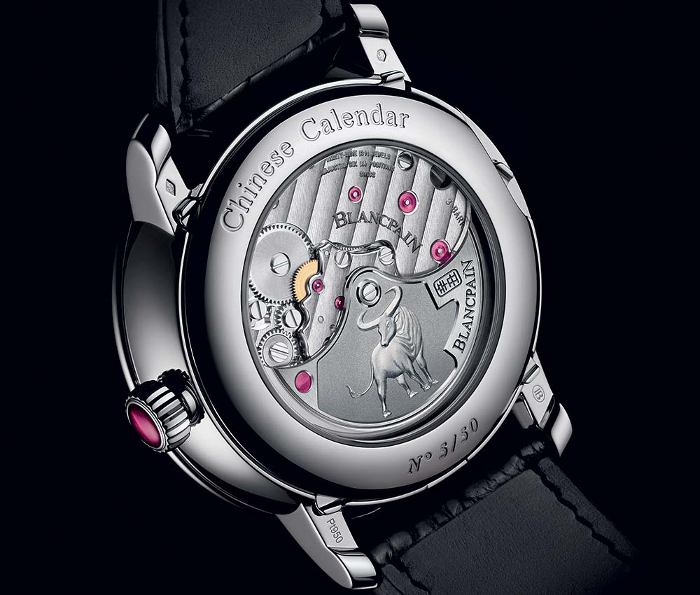 blancpain villeret chinese calendar buffalo caseback