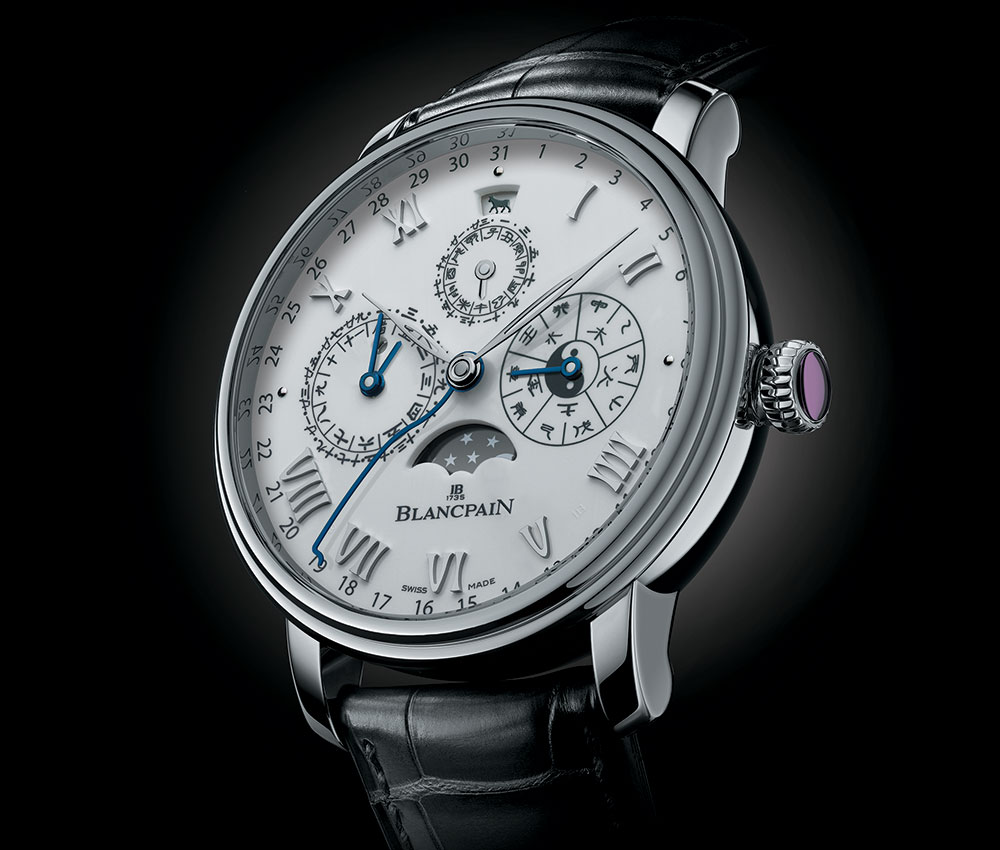 blancpain villeret chinese calendar buffalo closeup