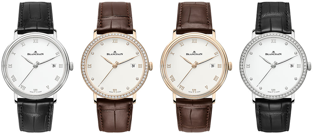 blancpain villeret ultrathin quantieme 38 collection leather straps