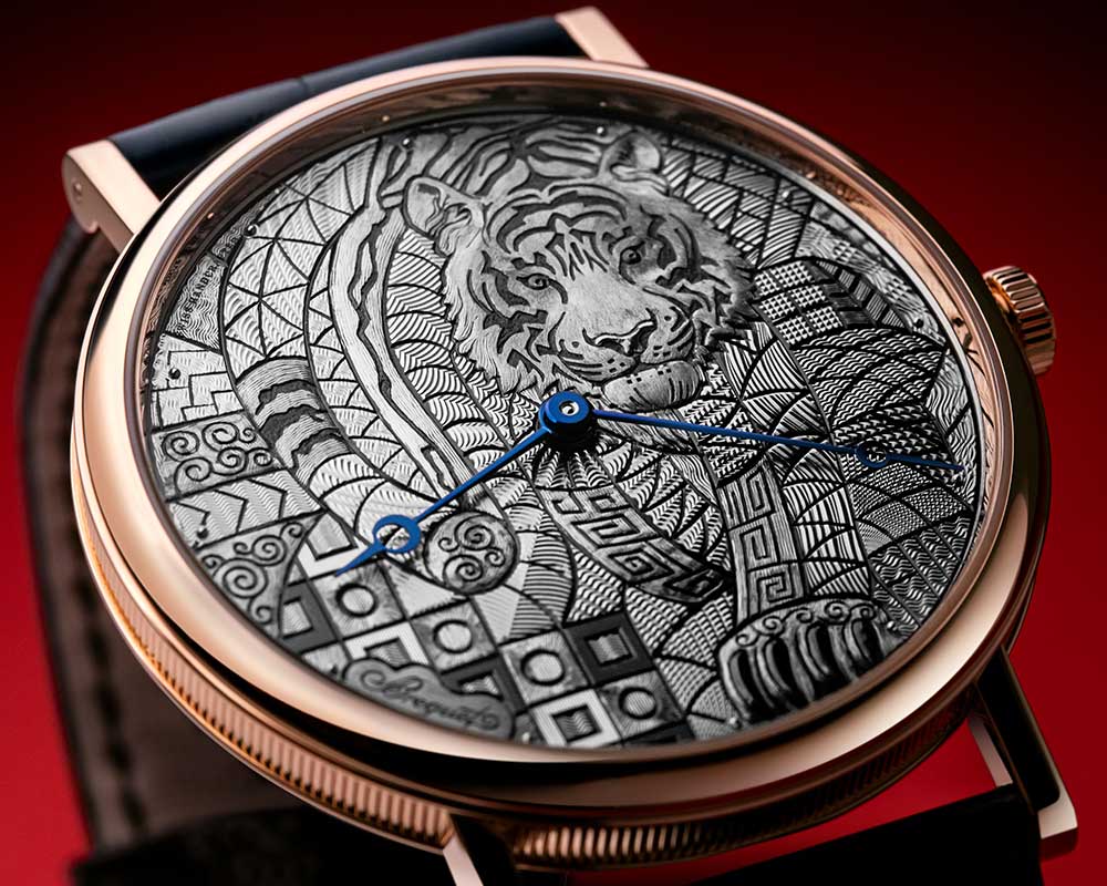 breguet classique 7145 chinese year tiger closeup