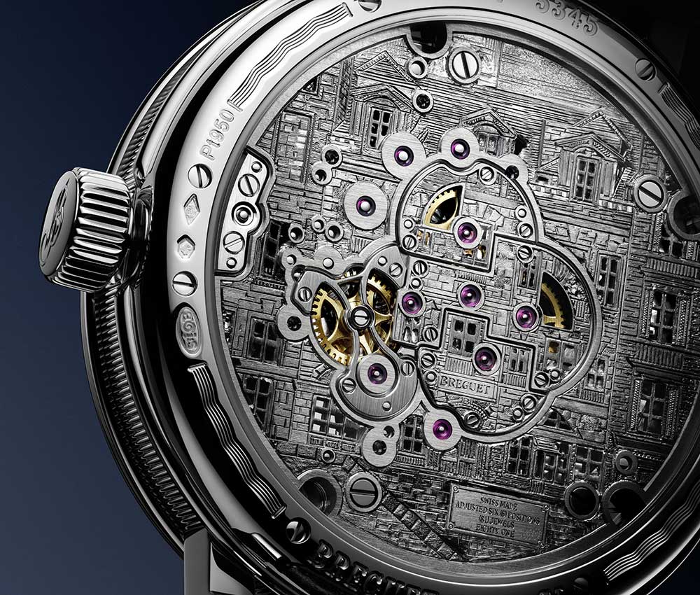 breguet classique double tourbillon 5345 quai horloge caseback