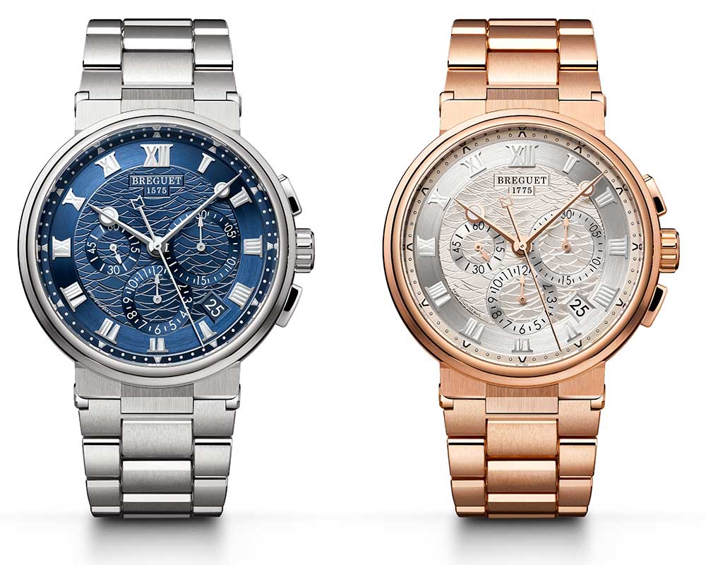 breguet marine chronograph 5527 both version