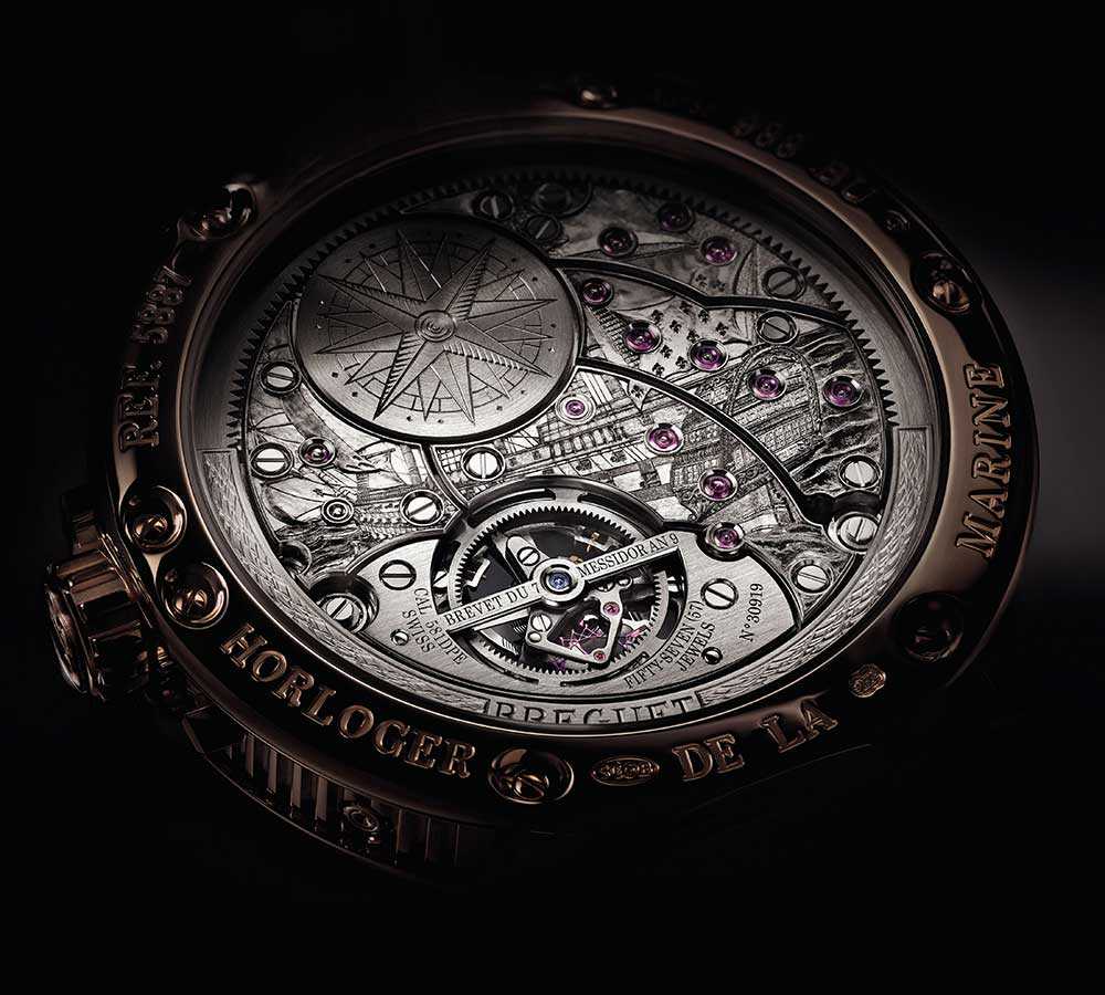 breguet marine tourbillon equation marchante 5887 caseback