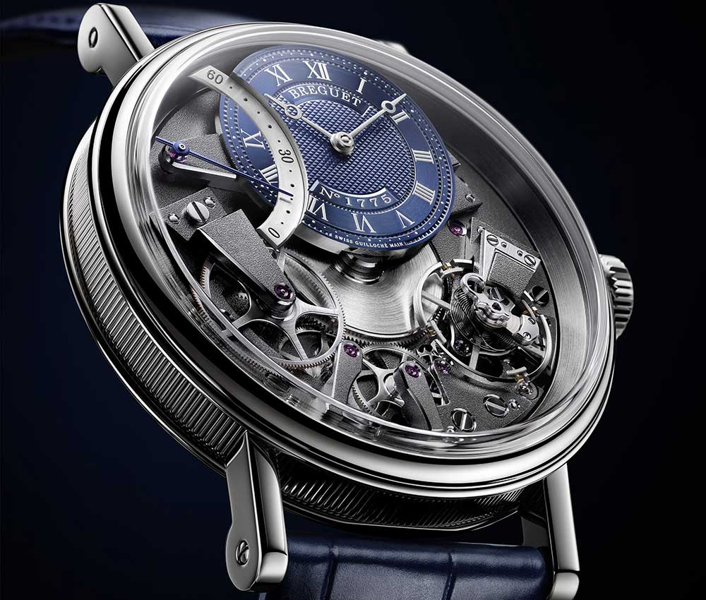 breguet tradition seconde retrograde 7097 dial closeup