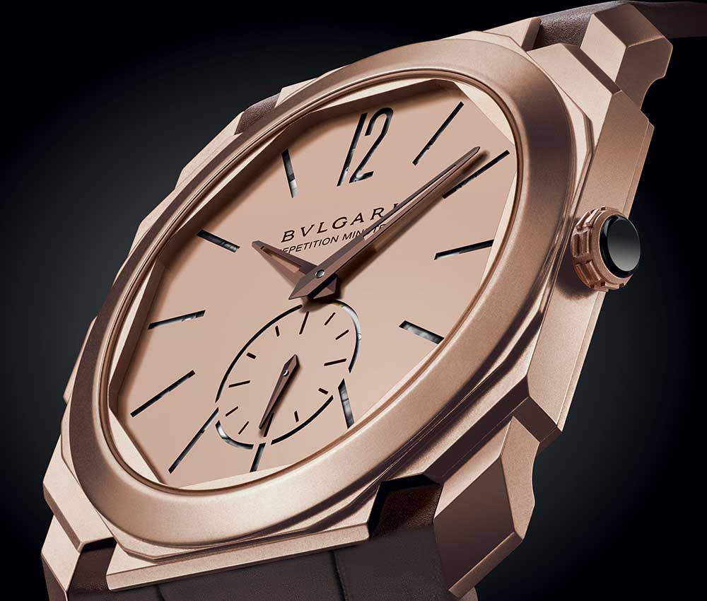 bulgari octo finissimo minute repeater gold side view