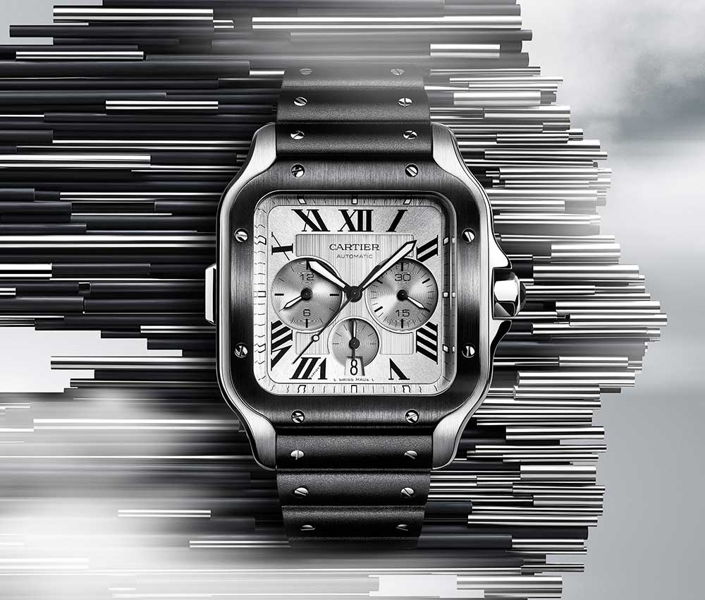 New cartier santos chronograph sale