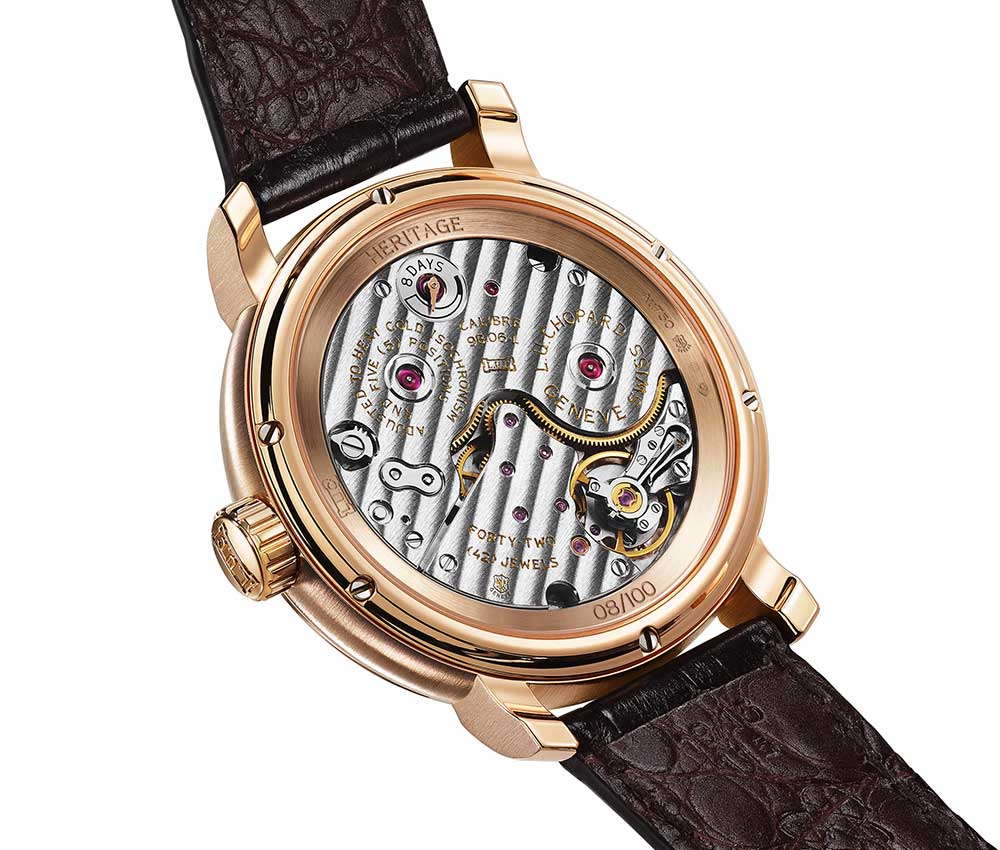 chopard luc quattro spirit 25 caseback