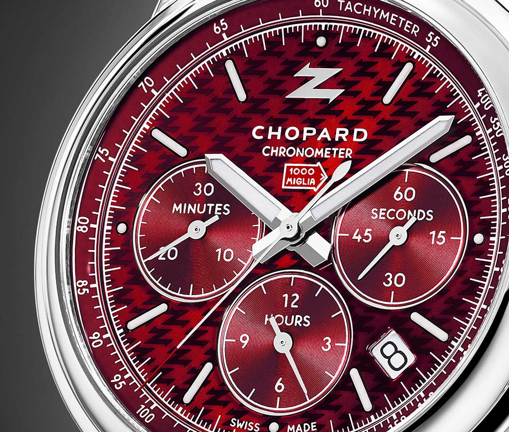 chopard mille miglia zagato 2019 closeup dial