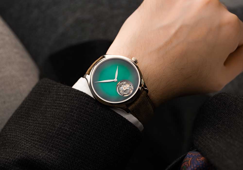 h moser cie endeavour tourbillon concept cosmic green lifestyle