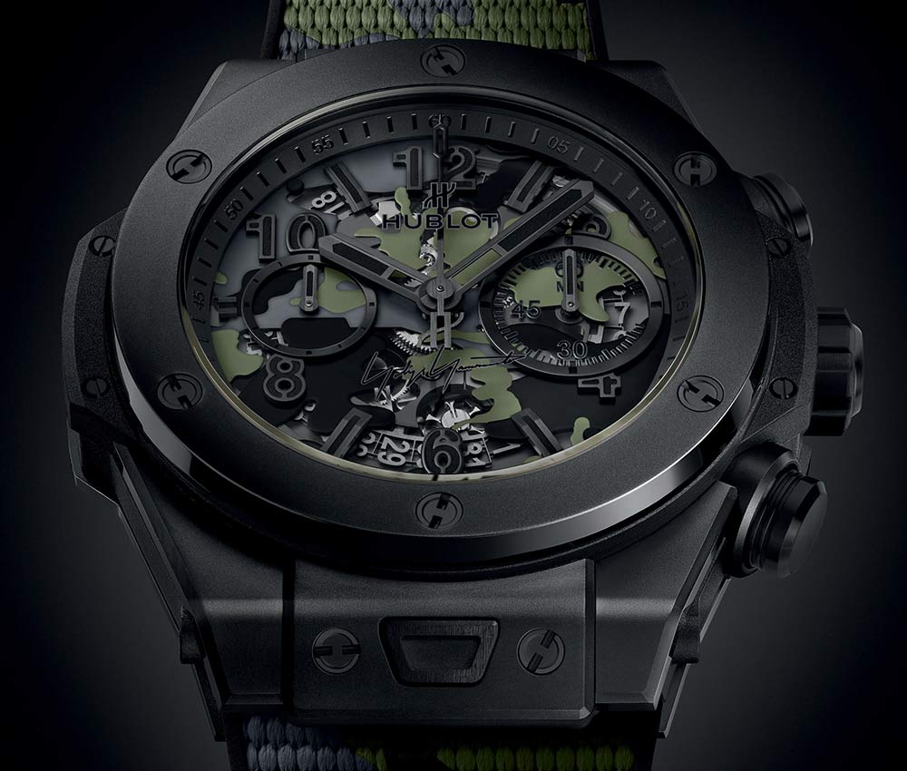 hublot big bang camo yohji yamamoto closeup