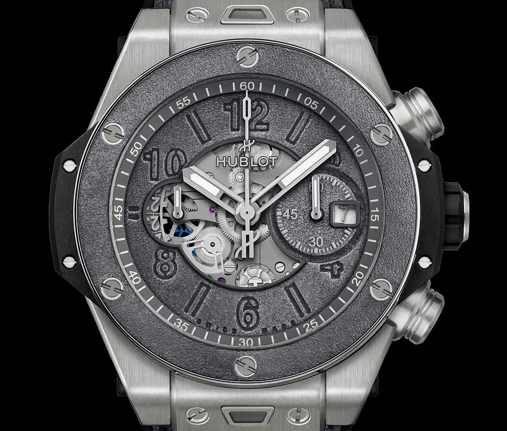 hublot big bang unico berluti aluminio 2021 closeup