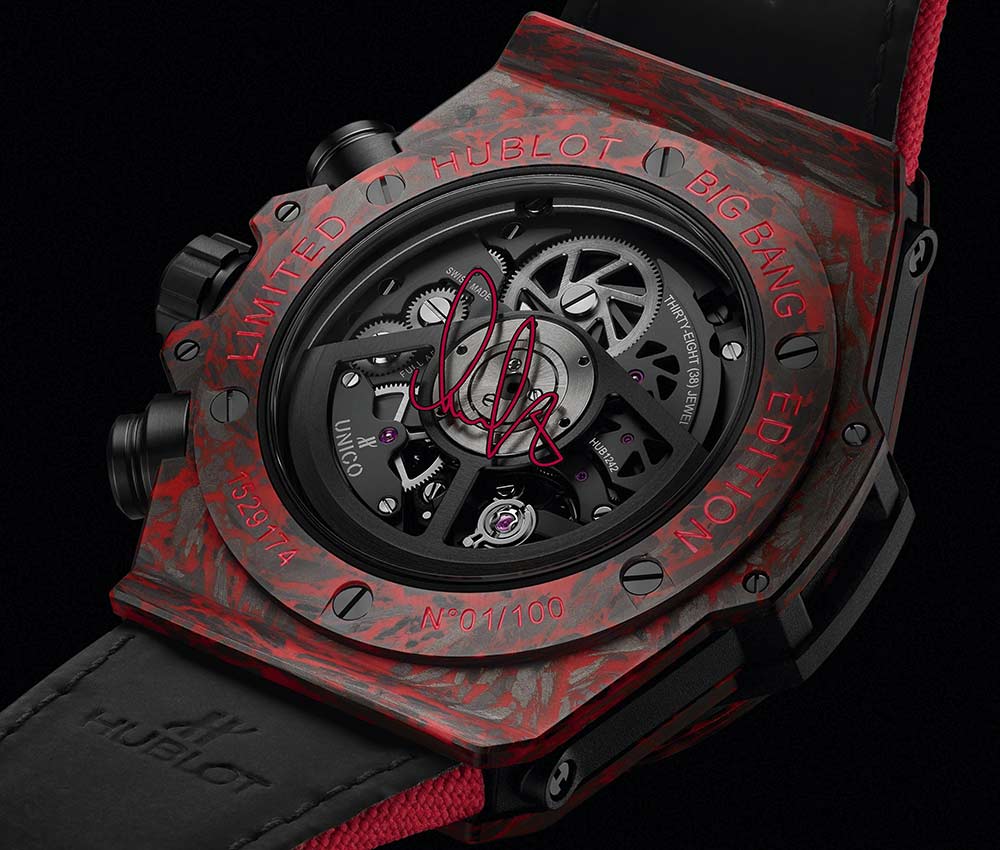 hublot big bang unico red carbon alex ovechkin caseback