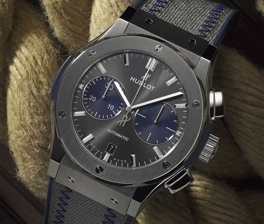 hublot classic fusion chronograph bol or mirabaud 2019 closeup