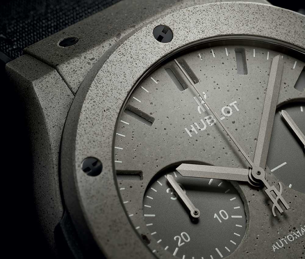 hublot classic fusion concrete jungle new york material closeup