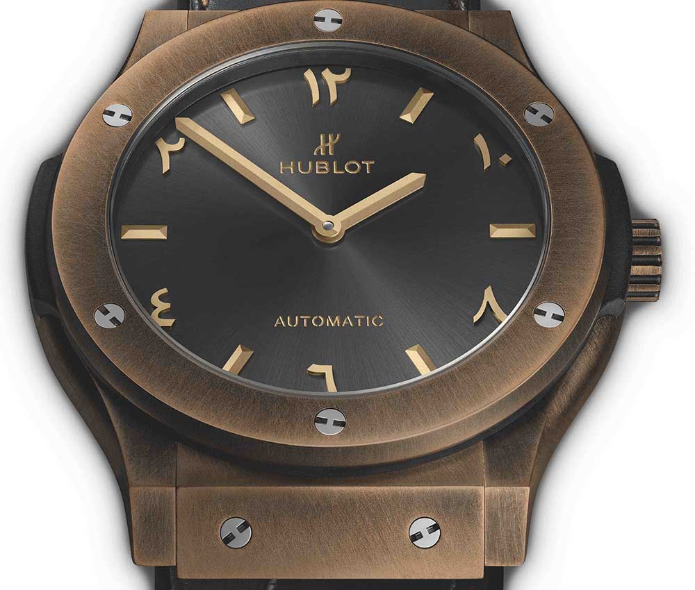 hublot classic fusion special-edition bronze anticlockwise closeup