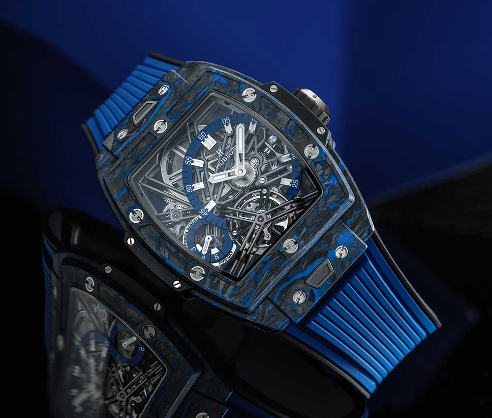 Hublot SPIRIT OF BIG BANG TOURBILLON CARBONE BLEU Watches News