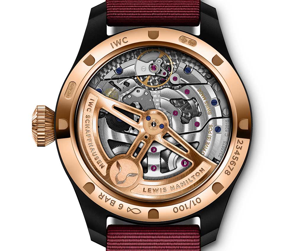 iwc aviateur qp lewis hamilton caseback