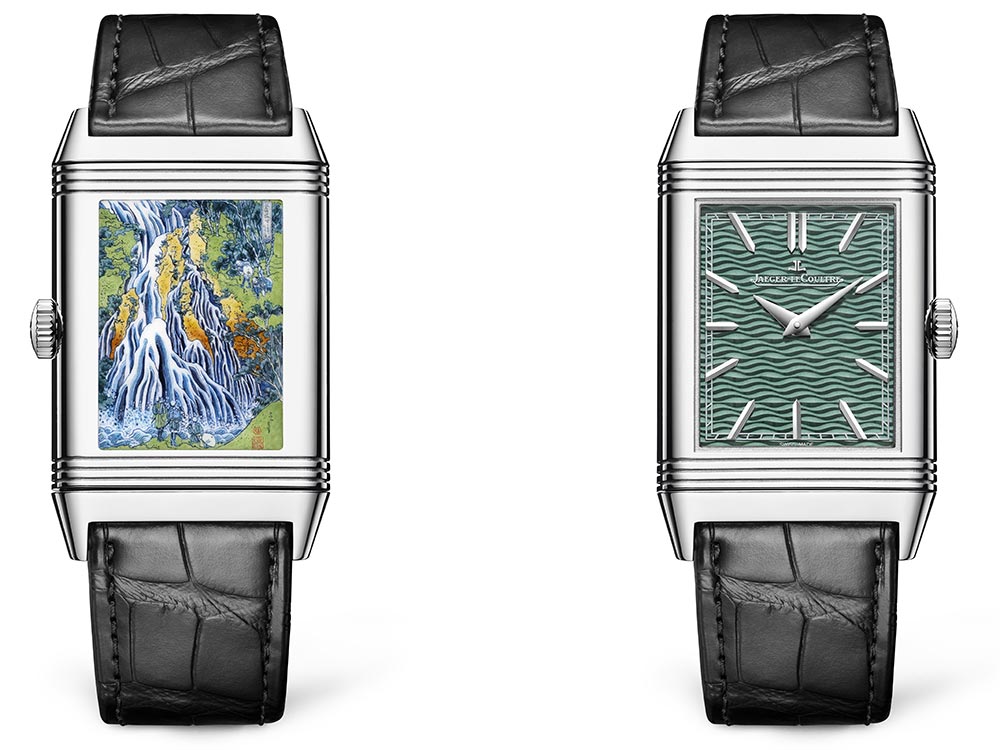 jaeger lecoultre reverso tribute enamel hokusai kirifuri both sides