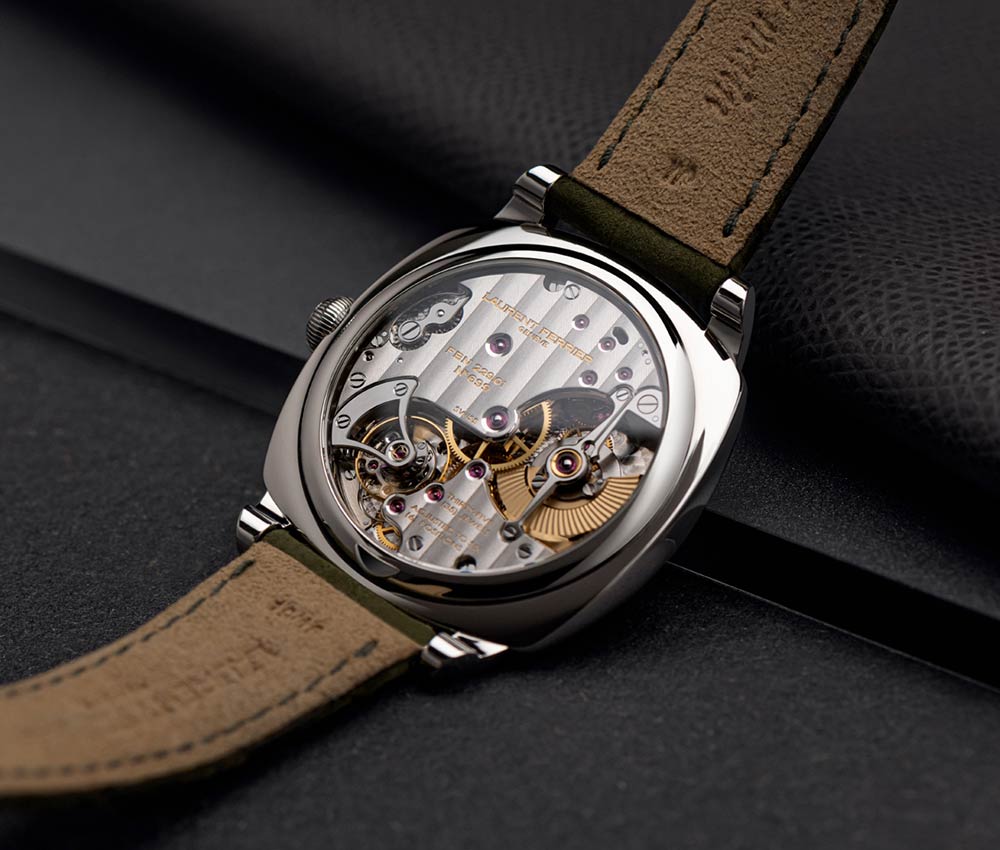 laurent ferrier square micro rotor retro 2021 caseback