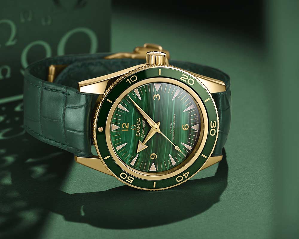 omega seamaster 300 malachite lifestyle