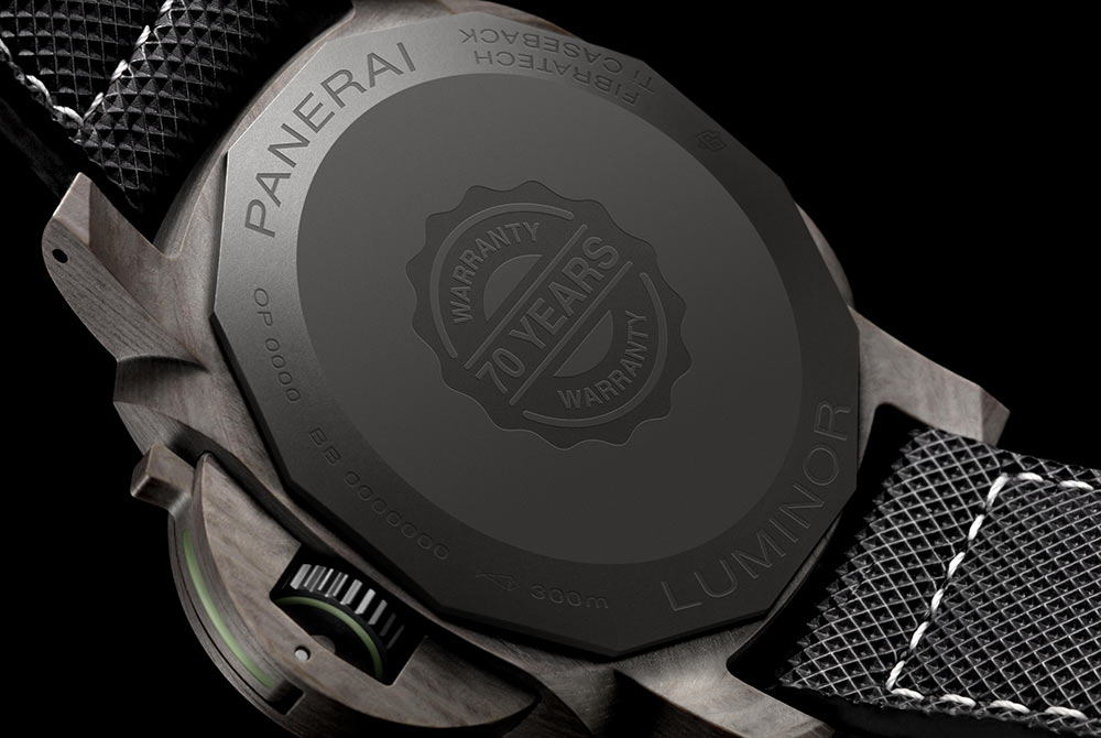 panerai luminor marina fibratech pam1119 caseback