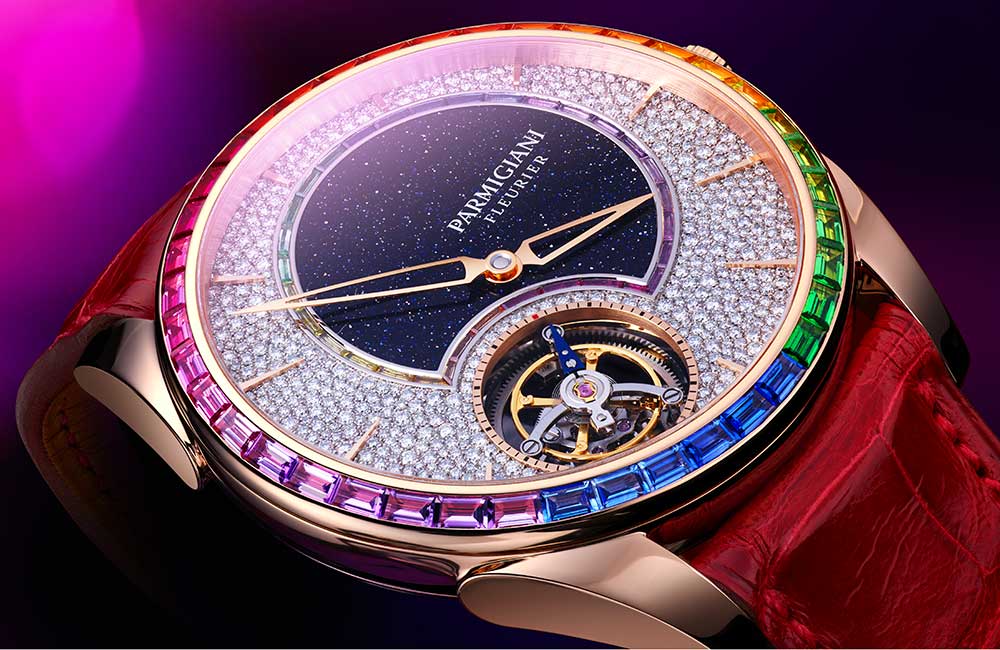 parmigiani tonda 1950 tourbillon double rainbow closeup