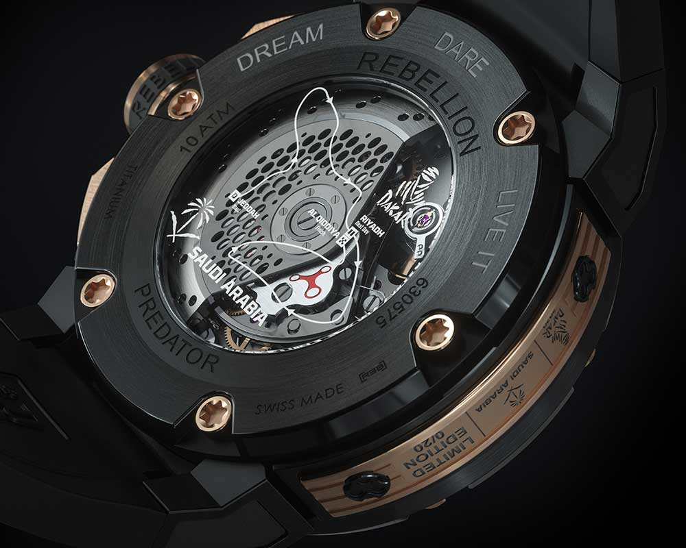 rebellion predator dakar 2020 caseback profile