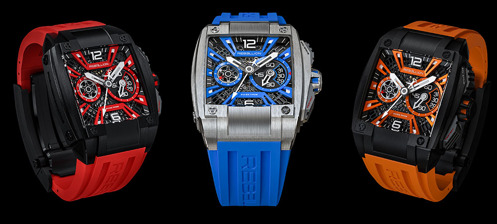 rebellion revolt chrono 3 hands color collection