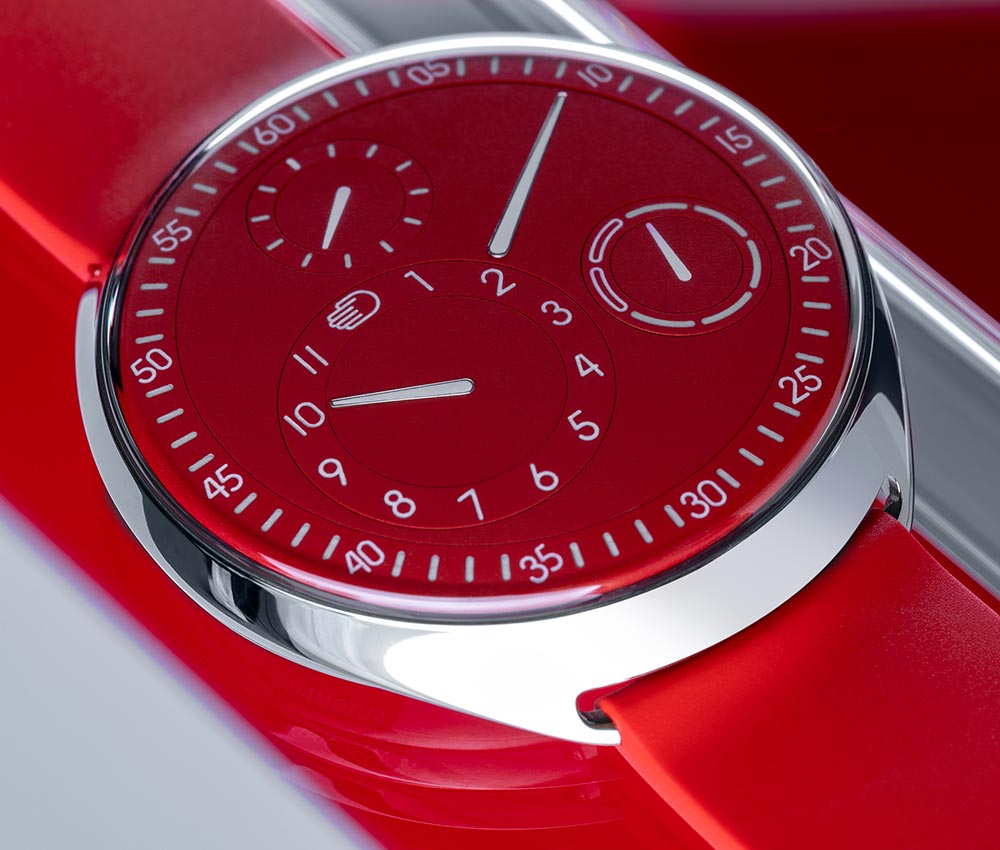 ressence type 1 slim red closeup