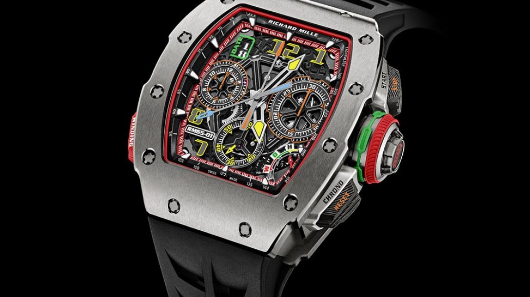 RM 65-01 CHRONOGRAPHE À RATTRAPANTE AUTOMATIQUE TITANE Richard Mille