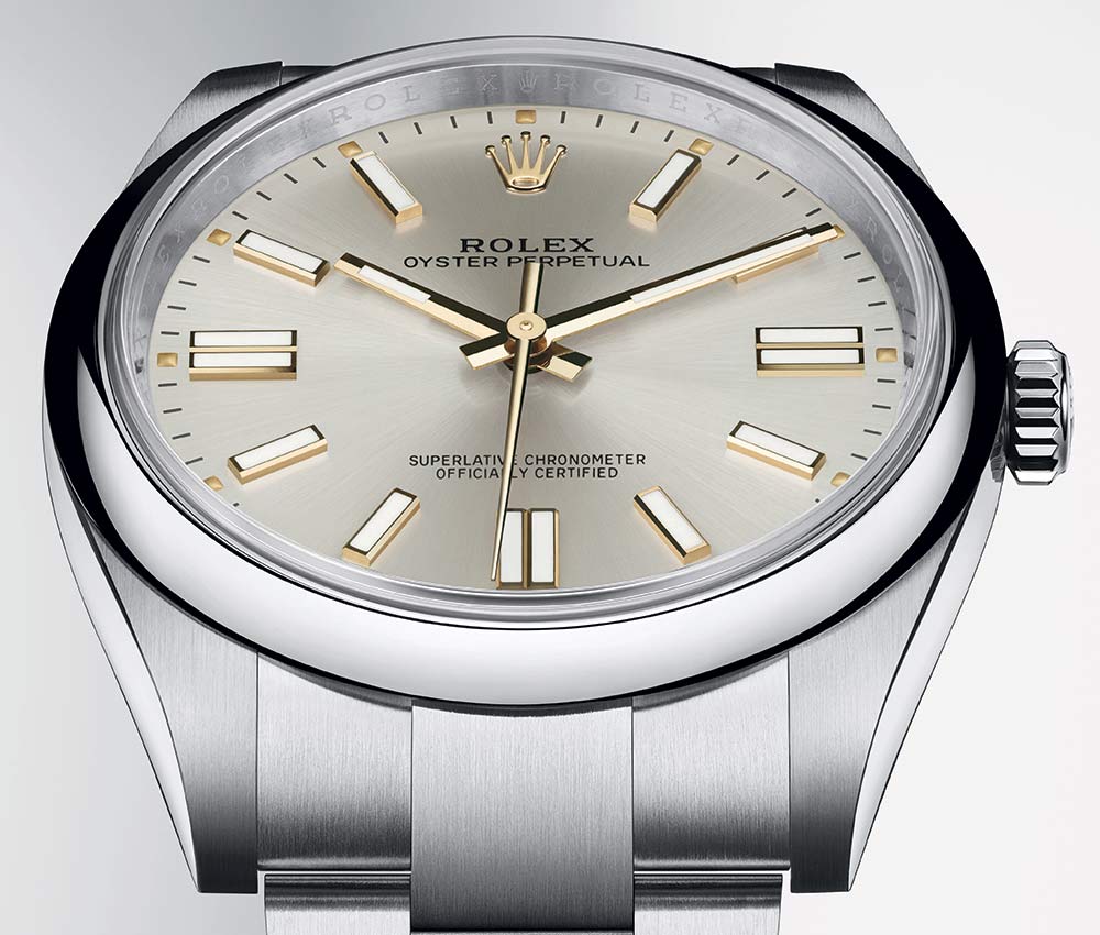 rolex oyster perpetual 41 mm 2020 closeup