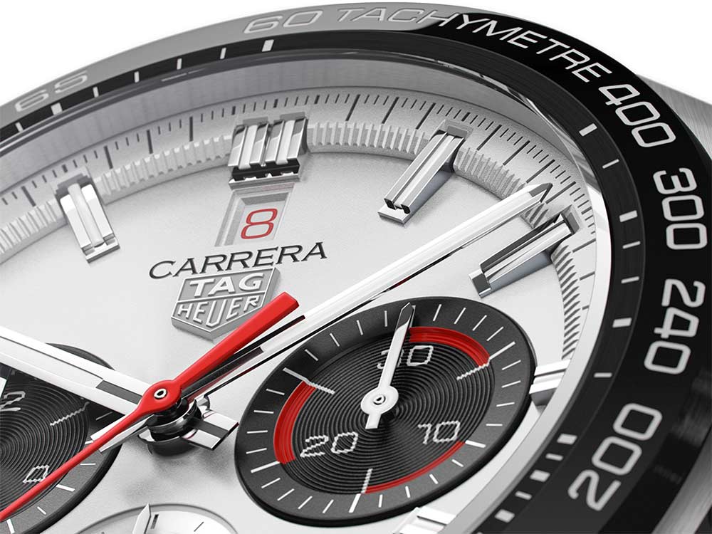 tag heuer carrera sport chrono 160 anniversary closeup