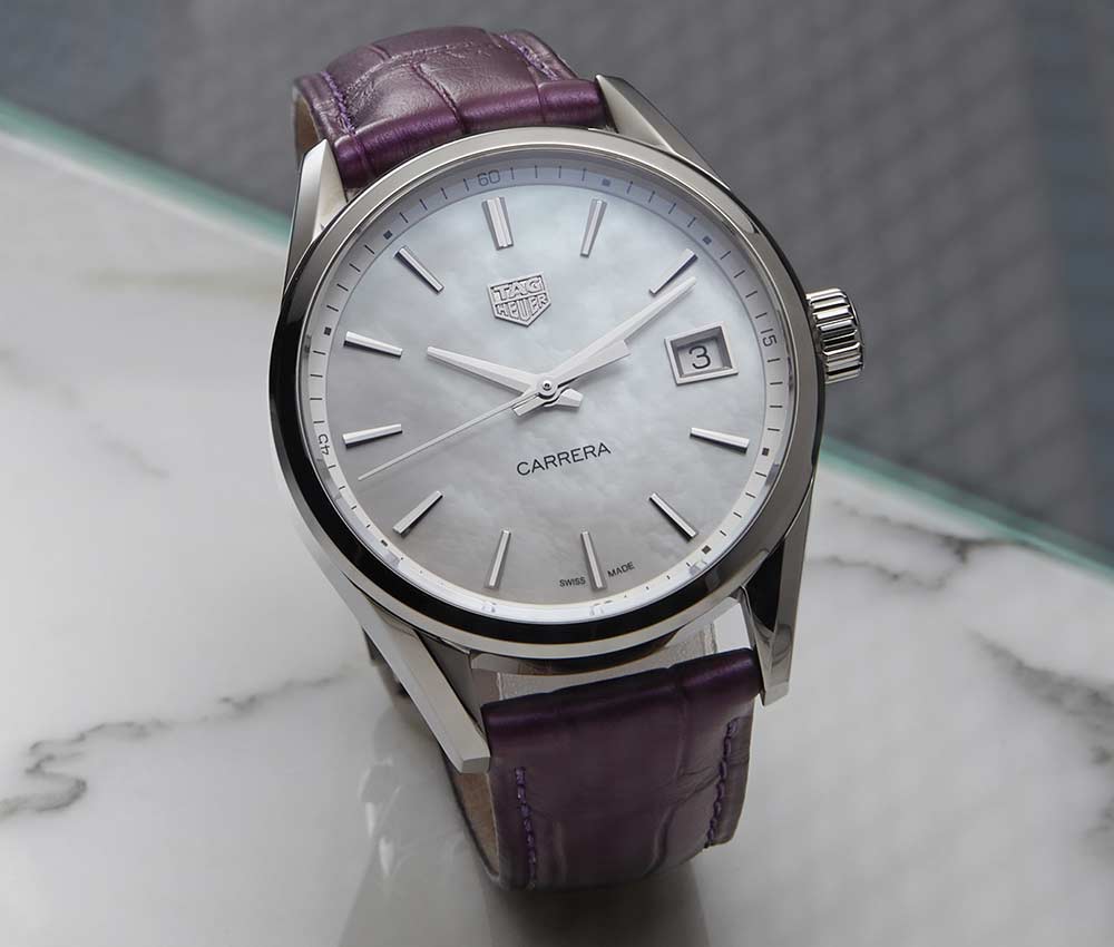 tag heuer carrera lady purple strap