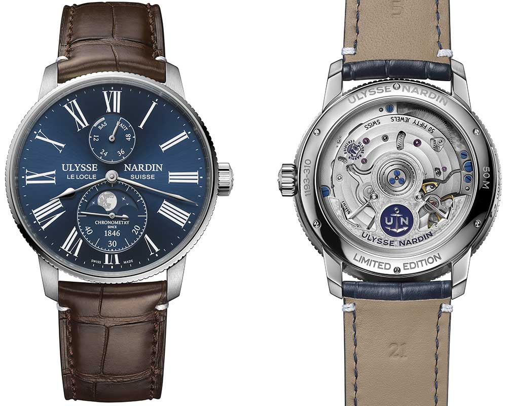 ulysse nardin marine torpilleur moonphase with caseback