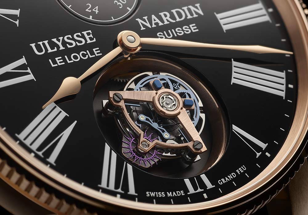 ulysse nardin marine torpilleur tourbillon grand feu closeup