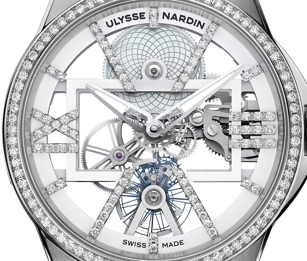 ulysse nardin sparkling free weel closeup white