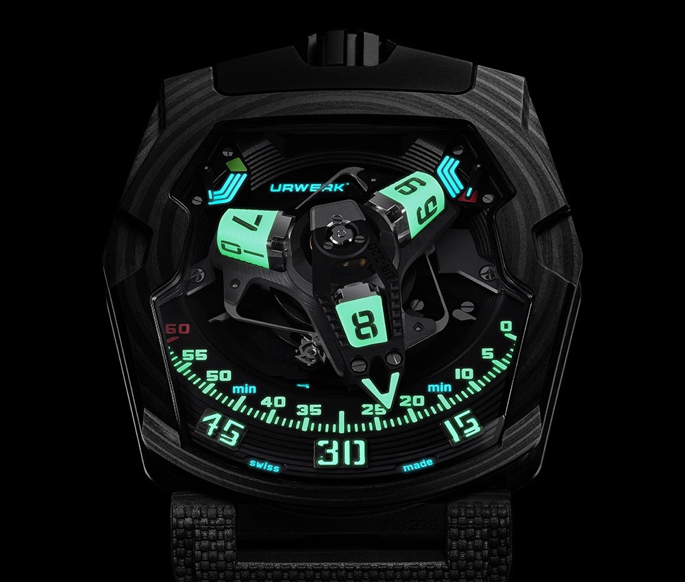 urwerk ur 220 asimov superluminova closeup