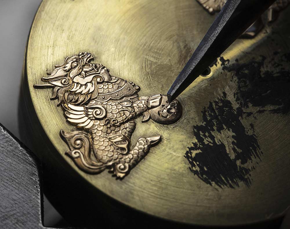 vacheron constantin traditionnelle tourbillon qilin limited engraved dial
