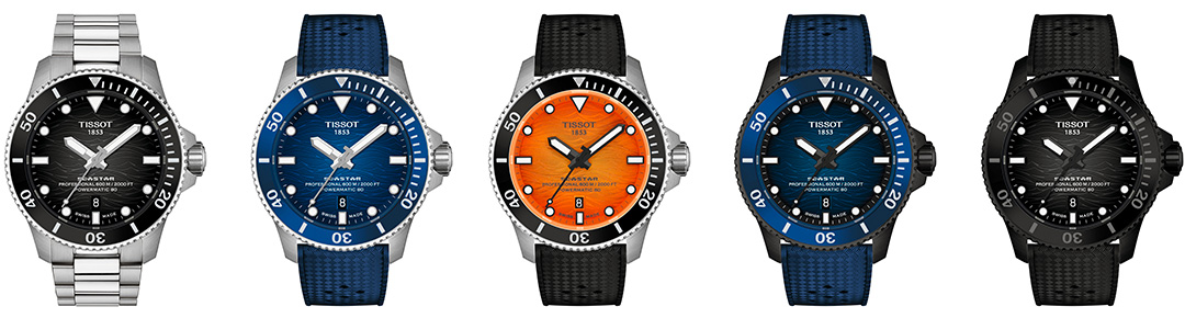 Tissot Gives the Seastar 2000 Professional Five New Deep-Diving Looks