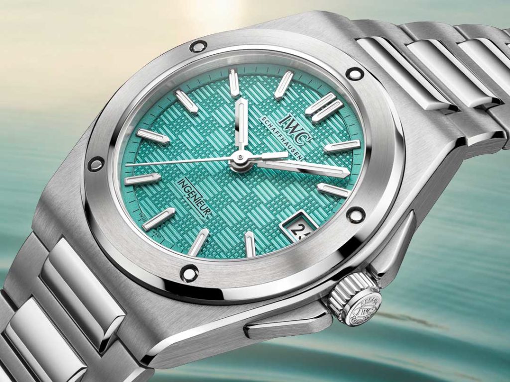 IWC Gives the Ingenieur Automatic 35 a Pool Blue Summer Dial